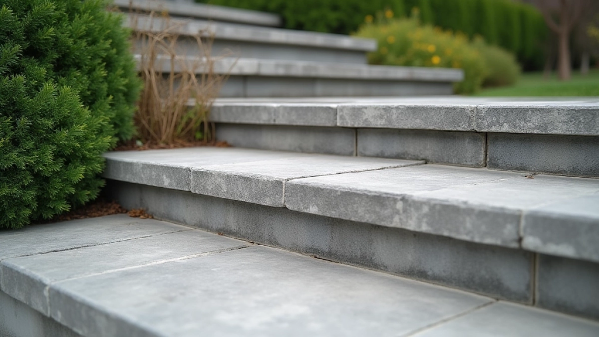 Płytki na schody zewnętrzne betonowe