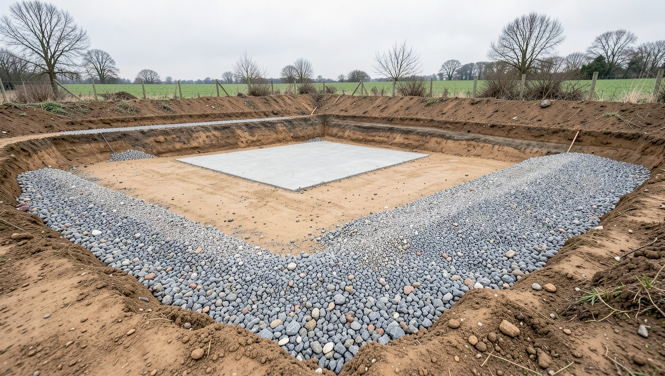 Podbudowa pod podjazd z płyt chodnikowych