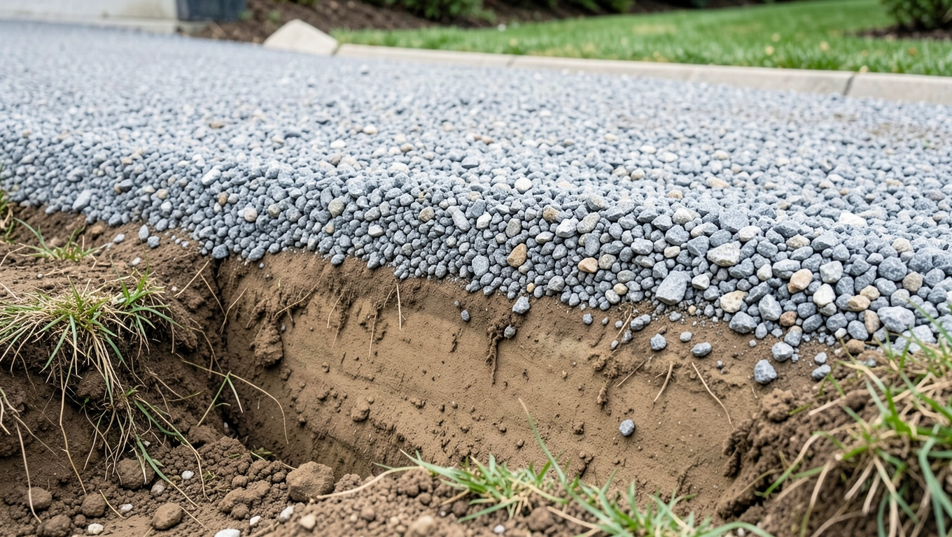 Podbudowa pod wylewkę betonową na podjazd
