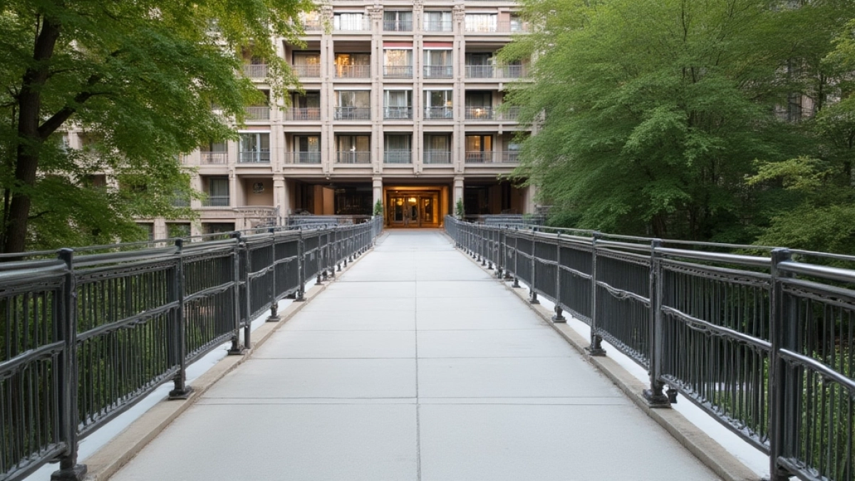 Podjazd dla niepełnosprawnych w bloku