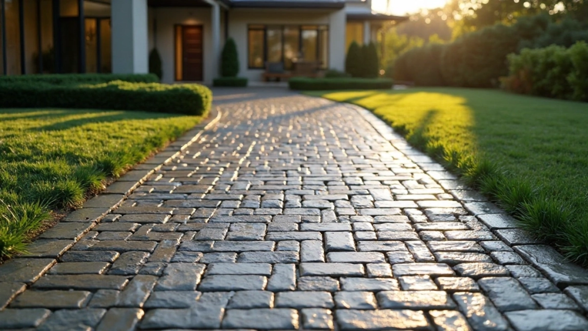 Podjazd z kostki brukowej