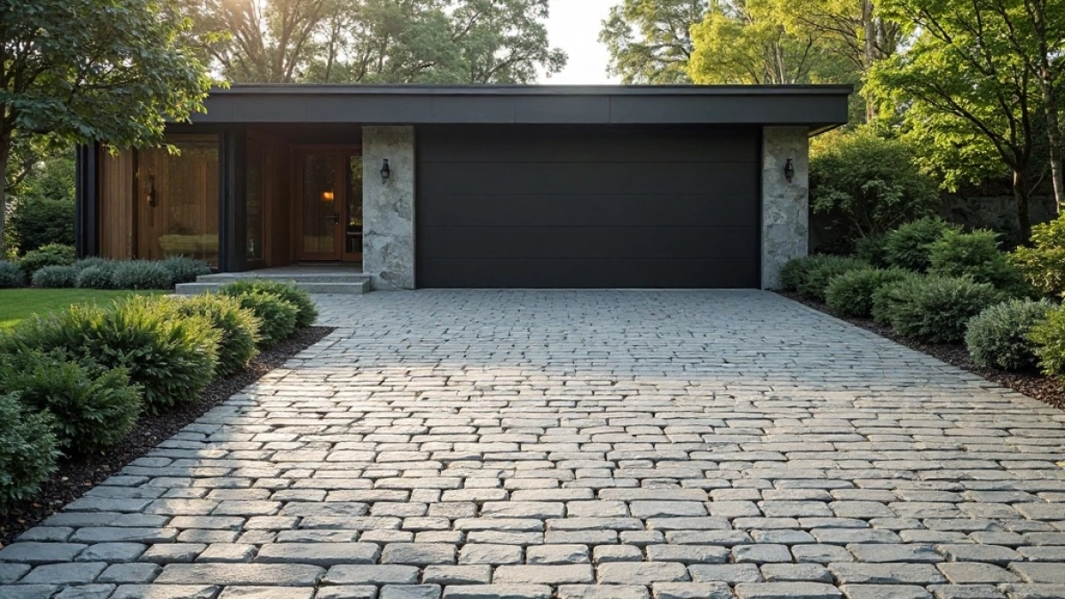 Podjazd z kostki granitowej