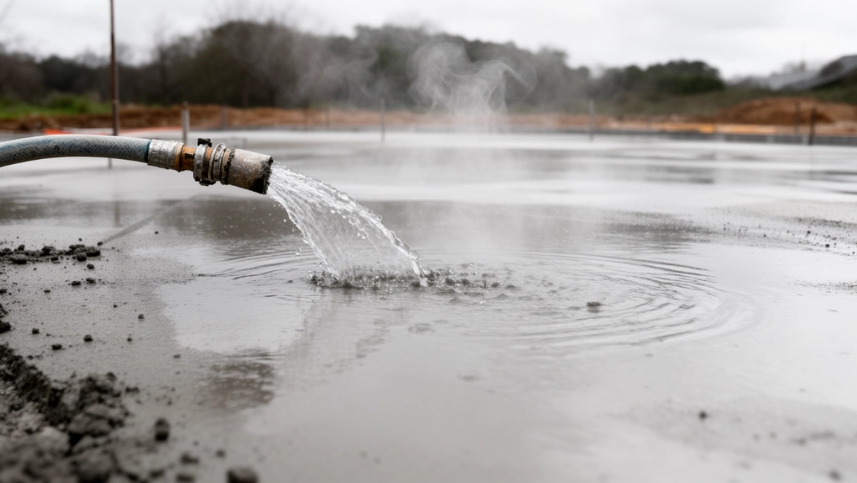 podlewanie płyty fundamentowej