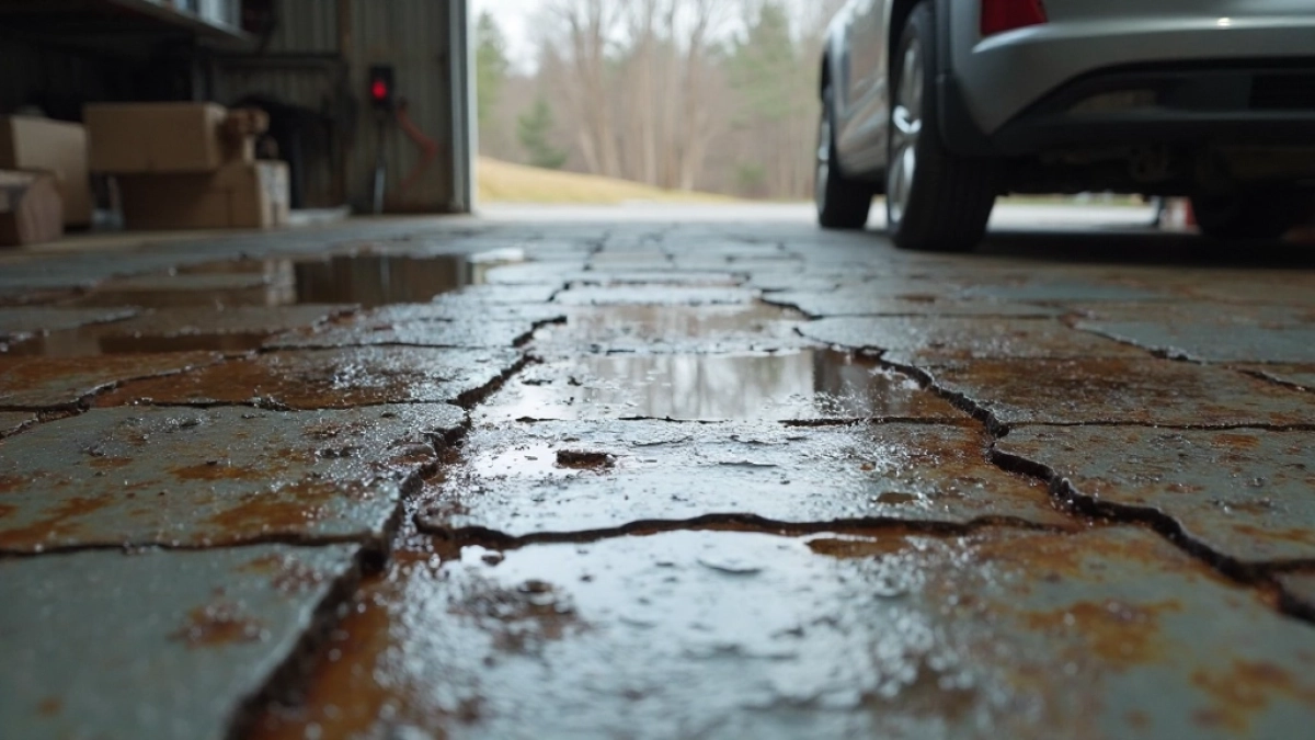 podłoga w garażu blaszanym