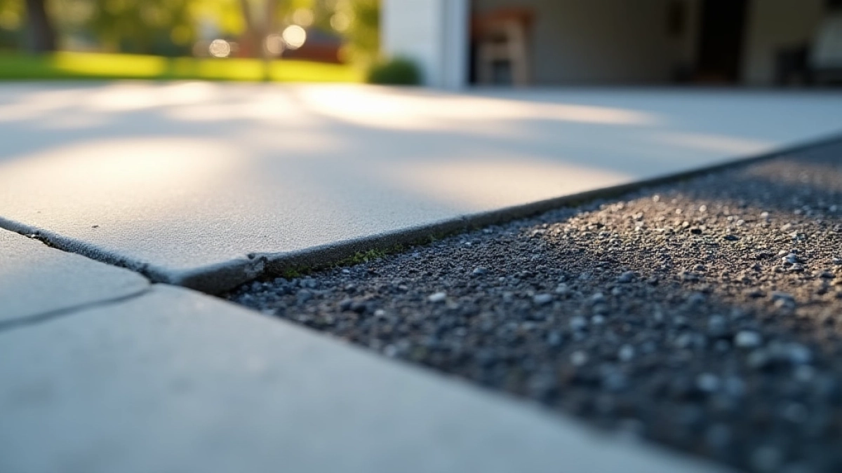 Połączenie posadzki garażu z podjazdem