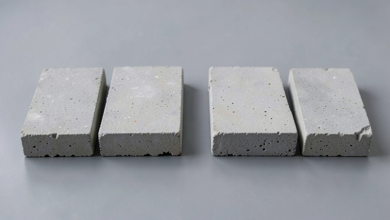 Porównanie masy płyt betonowych o wymiarach 300x150x15