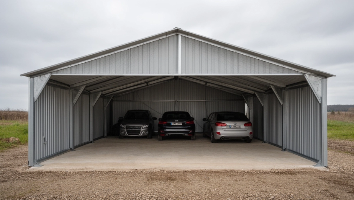 Projekt garażu blaszanego 6x5