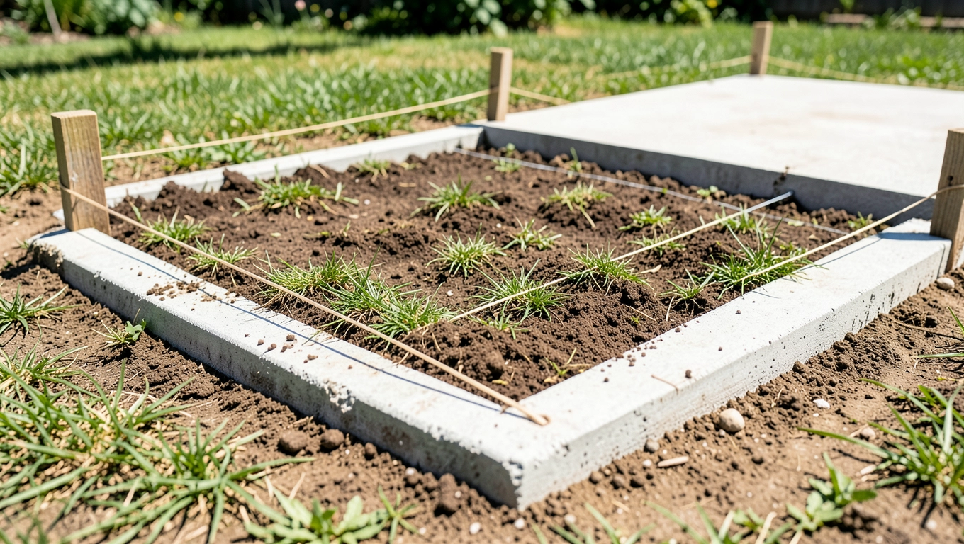 Przygotowanie gruntu pod płyty betonowe na taras