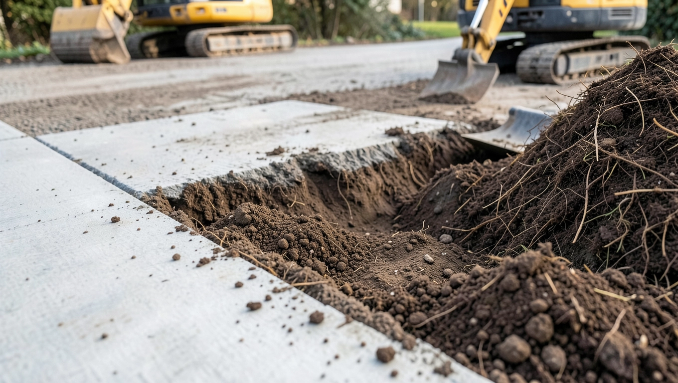 Przygotowanie gruntu pod podjazd betonowy