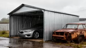 amortyzacja garażu blaszanego