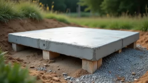 beton pod garaż blaszany