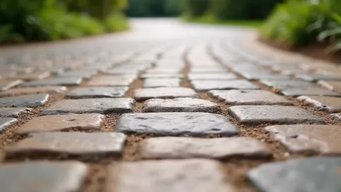 Beton stemplowany na podjazd