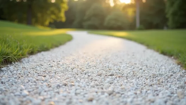 biały kamień na podjazd