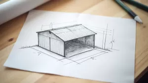 blaszak szkic garażu blaszanego do zgłoszenia