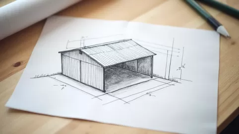 blaszak szkic garażu blaszanego do zgłoszenia