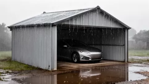blaszany garaż na samochód