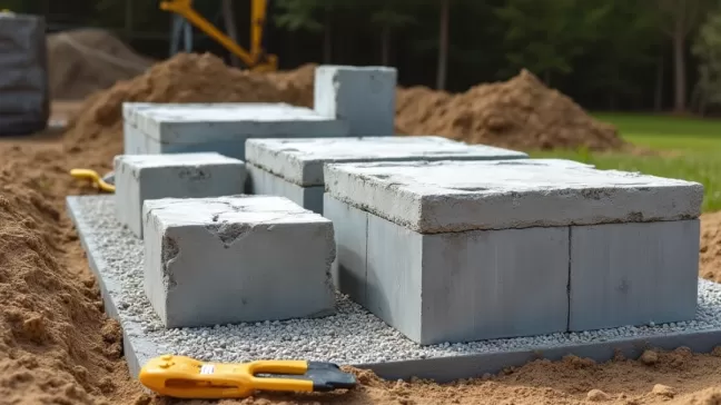 Bloczki betonowe pod garaż blaszany