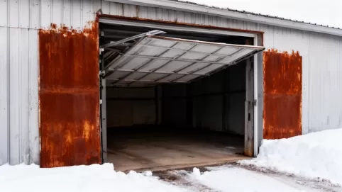 brama uchylna do garażu blaszanego