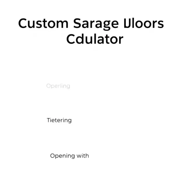 Bramy garażowe na wymiar kalkulator