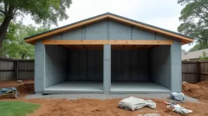 budowa garażu z płyt betonowych