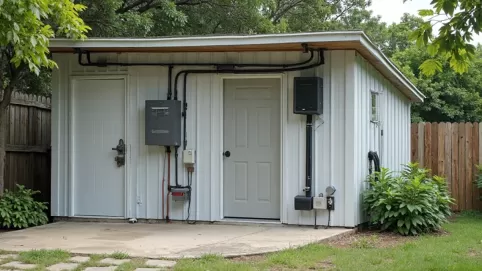 czy można podłączyć prąd do garażu blaszanego