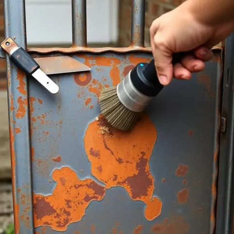 Czym wyczyścić bramę przed malowaniem