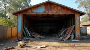 Demontaż garażu blaszanego