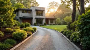 długi podjazd do domu