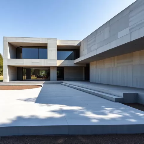 Dom z płyt betonowych