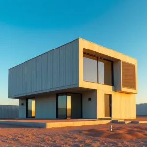 Dom z płyt betonowych ogrodzeniowych