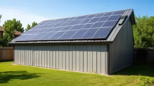 fotowoltaika na garażu blaszanym
