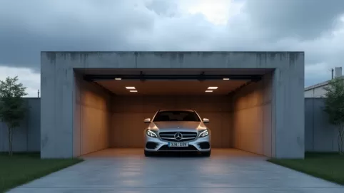 Garaż betonowy z płyt