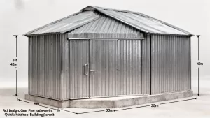 garaż blaszany 3x5 projekt