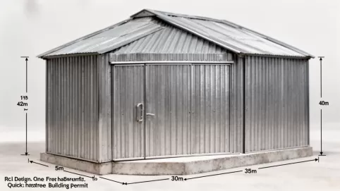 garaż blaszany 3x5 projekt