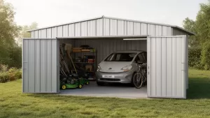 garaż blaszany 5x7 projekt