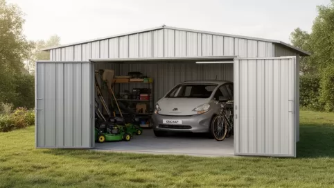 garaż blaszany 5x7 projekt