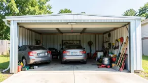 garaż blaszany 6x11