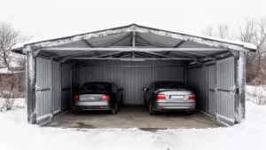 garaż blaszany 9x11