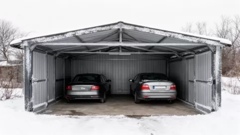 garaż blaszany 9x11