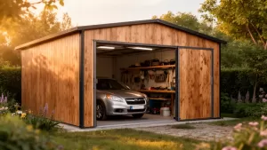 garaż blaszany drewnopodobny 3x6