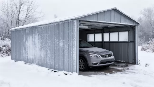 garaż blaszany pojedynczy
