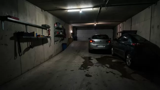 Garaż w piwnicy podjazd
