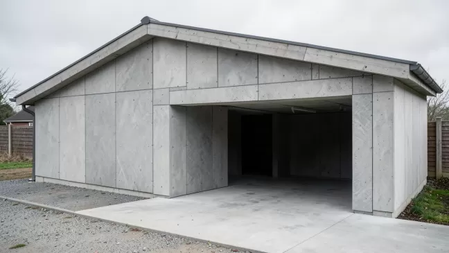 Garaż z płyt betonowych