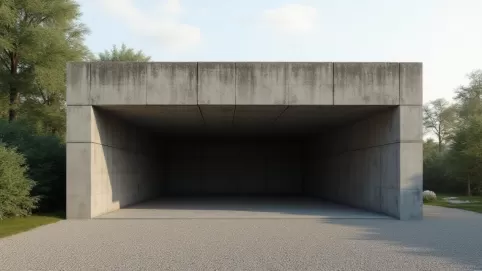 Garaż z płyt betonowych 6x8