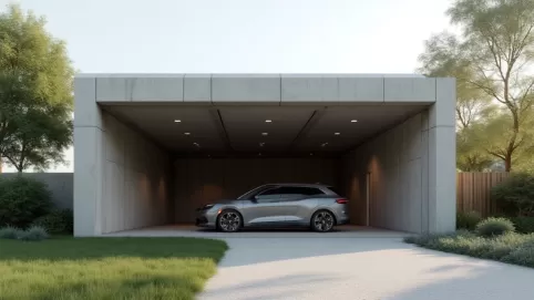 Garaż z płyt betonowych projekt