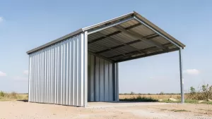 garaże blaszane jednospadowe