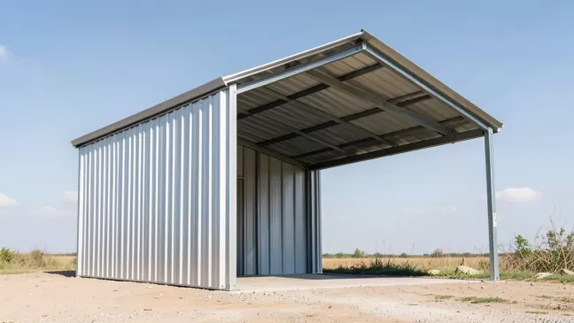 garaże blaszane jednospadowe