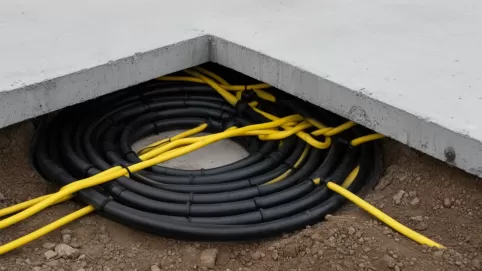 gruntowy wymiennik ciepła pod płytą fundamentową