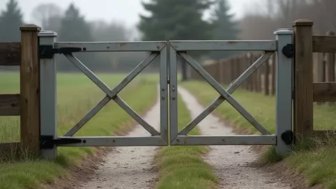 Jakie słupki metalowe do bramy dwuskrzydłowej