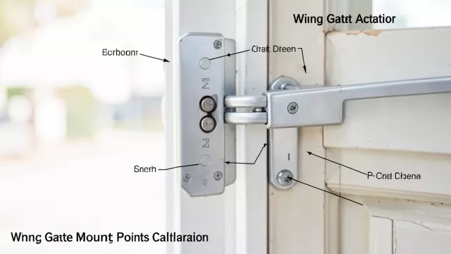 Kalkulator punktów montażowych siłowników do bramy skrzydłowej